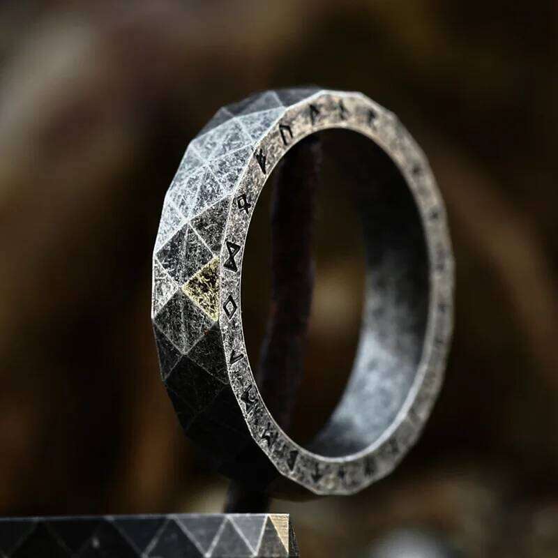 Factory Price Fashion Retro Nordic Rune Ring for Men Women Punk S925 Sterling Silver Simple Couple Rings Amulet Jewelry Gift H260312