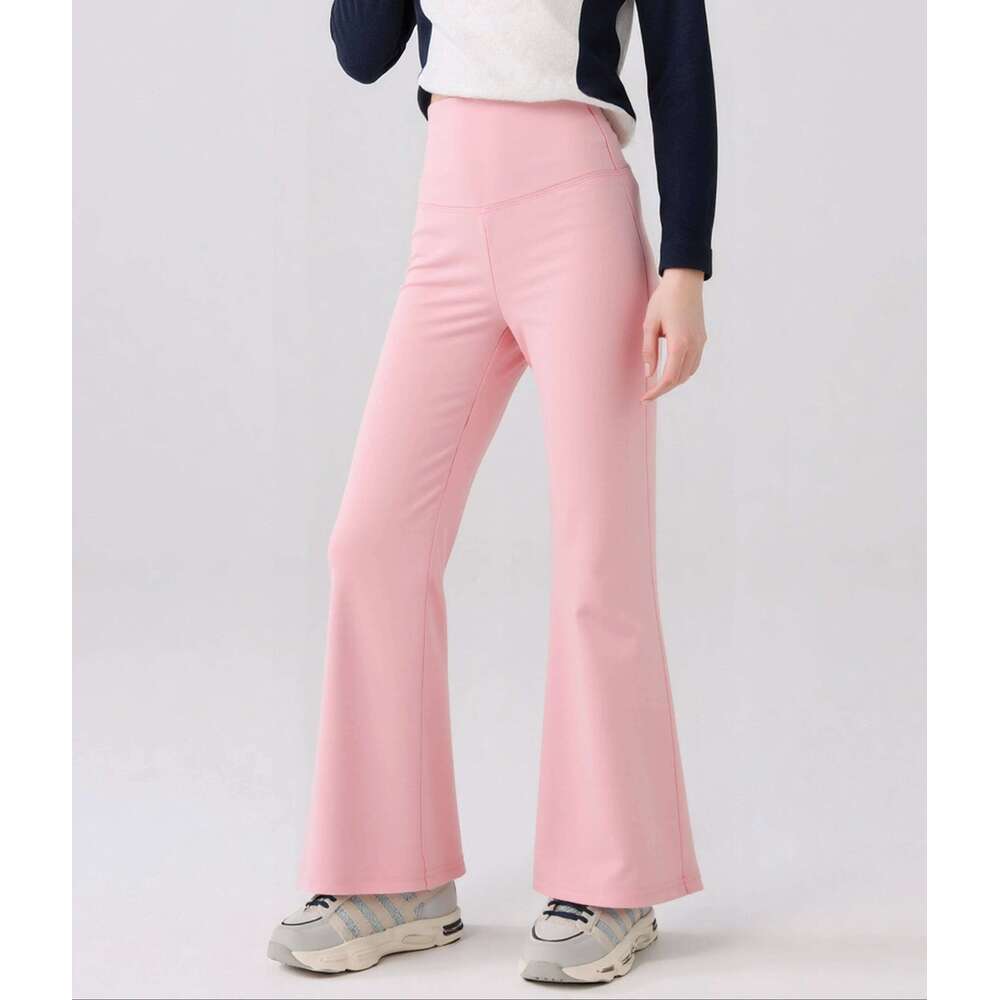 Girls Flared Pants High Waist Yoga Leggings Teenagers Stretch Elastic Waistband Kids Sportswear Trousers Autumn Spring 26Y0313