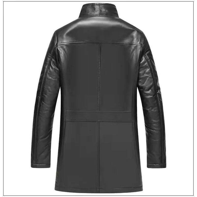 Genuine Leather Slim-fit Mid-length One with Cashmere Mink Fur New Winter Men's Coat Quality and High Appearance Level Z260313