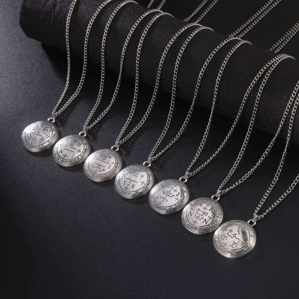 Dawapara Michaelmas Archangel Seal Uriel Michael Gabriel Necklace Spiritual Protection Amulets Guardian Angel Medallion Jewelry H260312