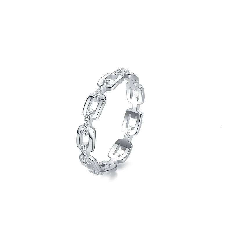 925 Sterling Silver Geometric Clear CZ Ring for Women Exquisite Stackable Finger Rings Wedding Party Statement Jewelry Gift H260312