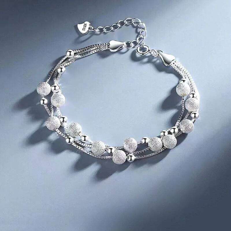 Luxury 925 Sterling Silver Lucky Bead Bracelets Woman Original Multi-layer Charm Bracelet Elegant Party Jewelry Gifts Z260313
