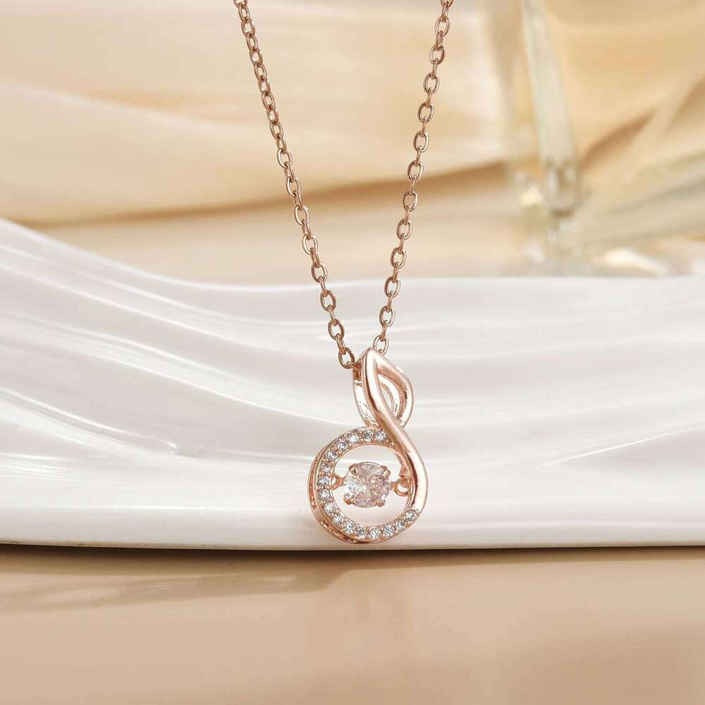 Titanium Steel Non-Fading Dynamic Necklace for Women, Elegant and Simple Cr Clavicle Chain with Unique Design H260312