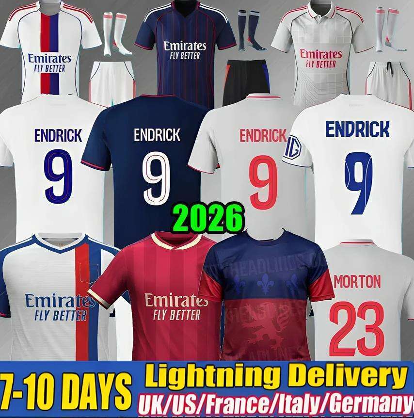 2025 2026 lyons Maillot de foot Soccer JerseyS 75th TOLISSO MIKAUTADZE BENRAHMA ORBAN NUAMAH OL FOFANA Player football shirts 25 26 27 Olympique Lyonnais man kids kit