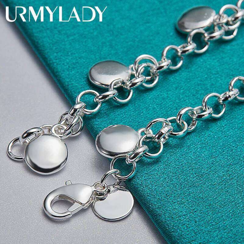 URMYLADY 925 Sterling Silver Lentils Pendant Bracelet For Women Charm Wedding Party Fashion Jewelry Z260313