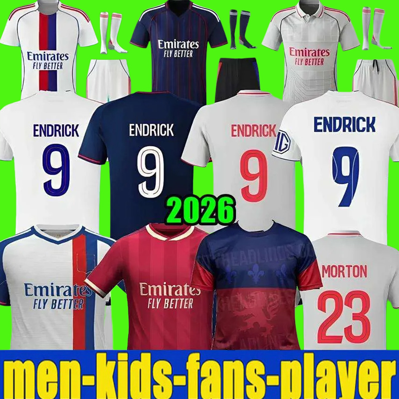 25 26 Maillot Lyon Soccer Jerseys 2025 2026 75-Year OL 3rd Fourth Shirts CHERKI Mikautadze Men Football Shirt Kids Kits