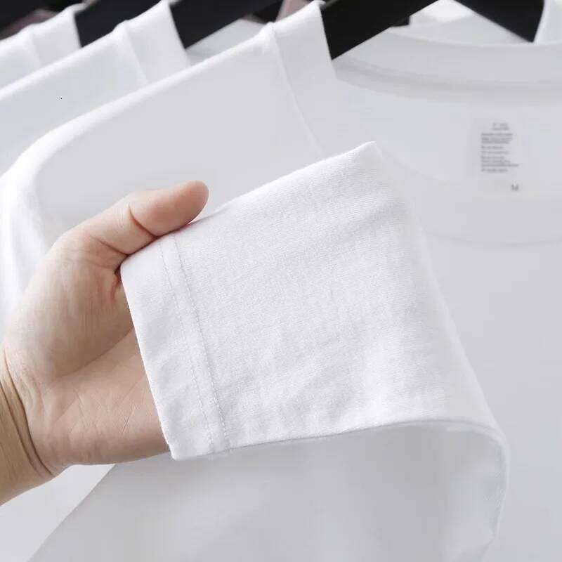 American Funny Print White Men's Autumn Winter 2025 New 100% Cotton Long sleeves Sport Gym T-shirt Y2k Top men clothing Z260314