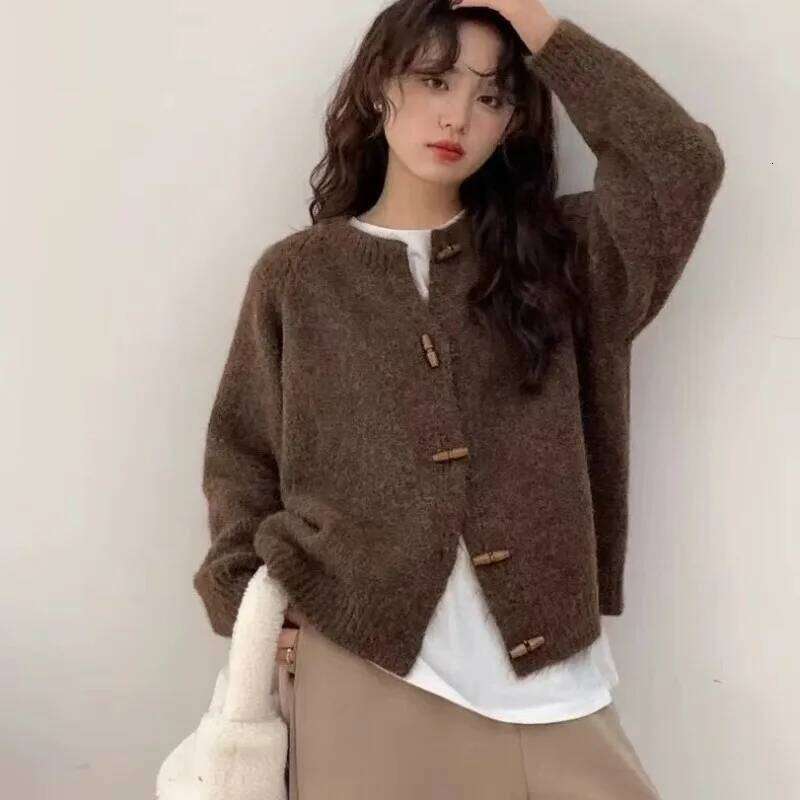Autumn Winter Cardigan Sweater Women Knitted Coats Fashion Female Long Sleeve Solid Casual Knitwear Jackets Knit Cardigans Tops Z260313