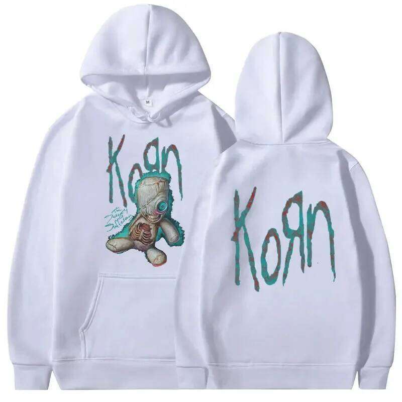 Autumn/Winter Korn Issues Rock Band Music Albums Men's Retro Metal Gothic Street Hip Hop Punk Hoodies Z260315