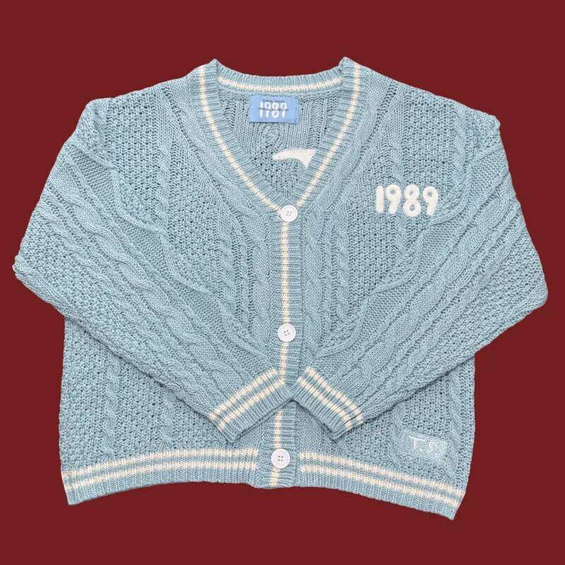 Autumn 1989 Blue Cotton Knitted 2023 Casual Sweater Mujer Winter Slight Strech Loose Fit Cardigan Women Tops Y2k Z260313