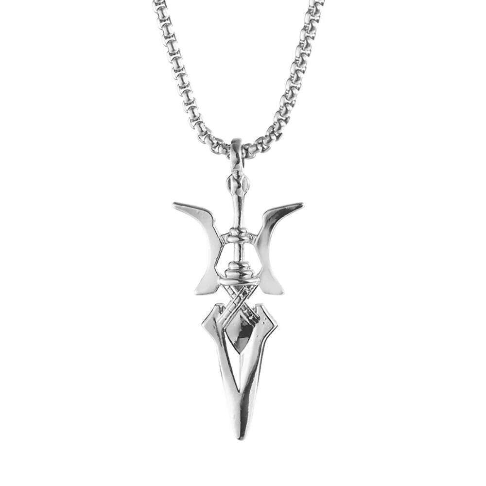 Anime Death Misa Amane Necklace Halberd Pendant Necklaces Cosplay Jewelry Gifts H260312
