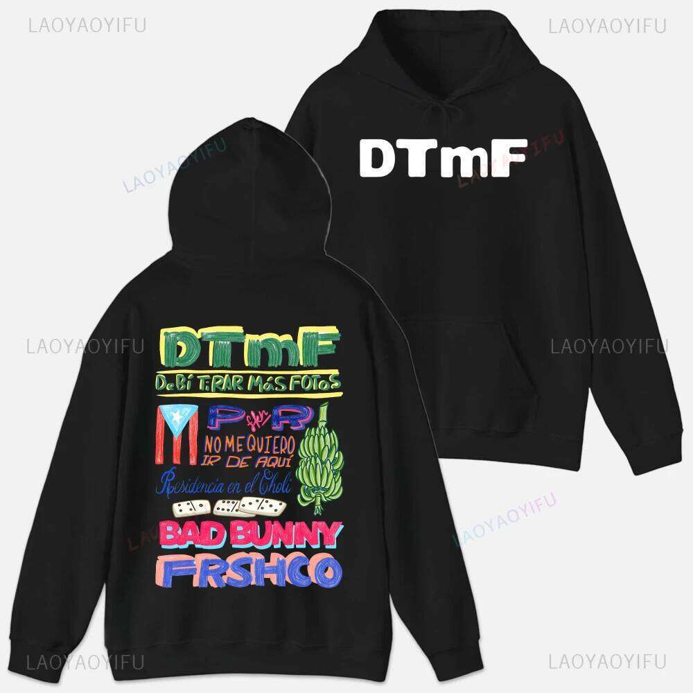 DTMF Deb Tirar Ms Fotos Bad Bunny Men Sweatshirt Graphic Clothing Quality Streetwear Autumn Hoodie Funny Tops PLong Sleeve Z260315