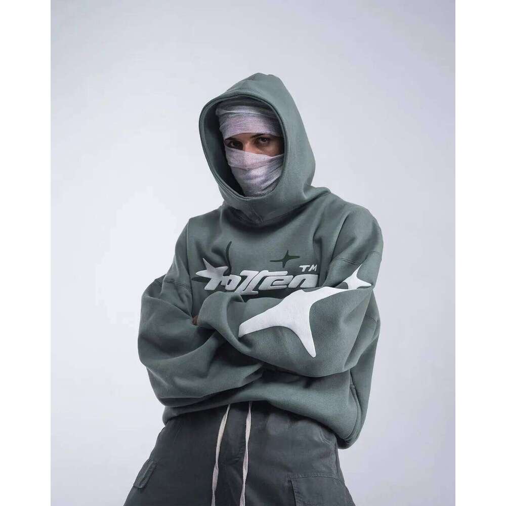 Retro Gothic Hoodie New American High Street TrendY2k Harajuku Men Loose and Casual Sweatshirt 26Y0313