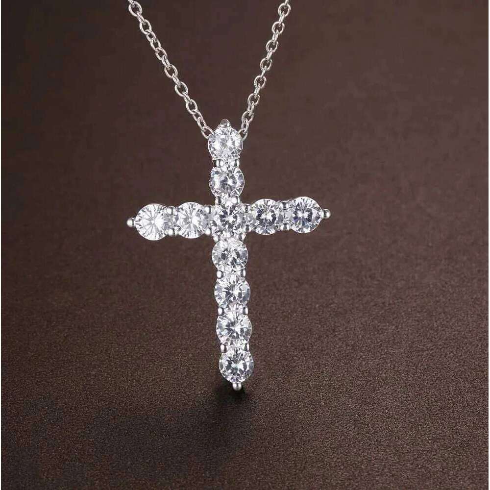 Hot silver color crystal cross Pendant Necklace For Women Fashion wedding party Jewelry fine Pretty Holiday gifts H260312