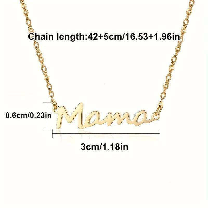 Fashionable Cute And Charming Personality Mother's Day Gift Mama Pendant Necklace Clavicle Chain For Mom Mum Mother H260312