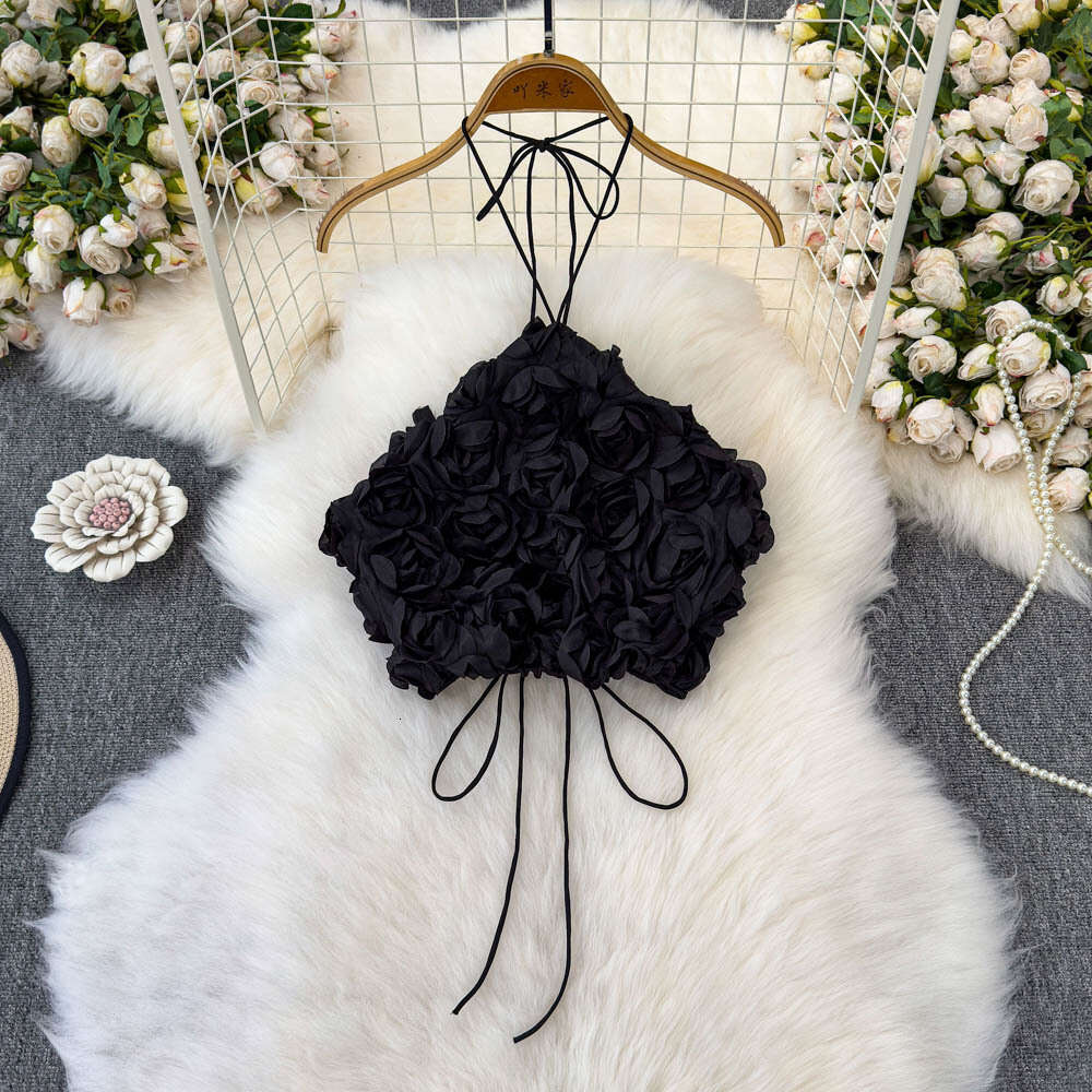 2026 Spring and Summer New European and American Style French Fashion Design 3D Flower Slimming A19 Strapless Off Shoulder Dress