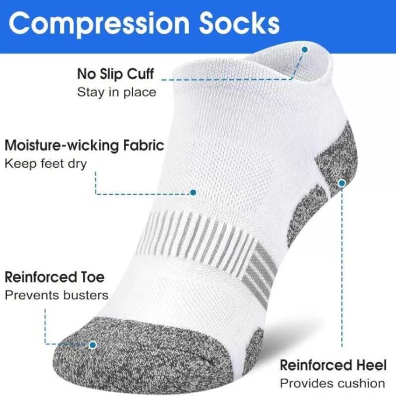 1-6 Pairs Unisex Thick Padded Low Cut Running Socks Summer Breathable Sweat Absorbing male Striped Design Casual Socks D260313