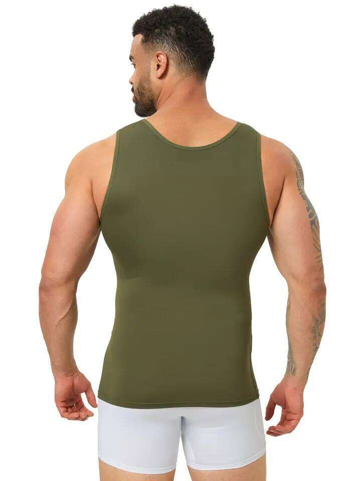 Mens Shapewear Hide Gynecomastia Compression Tank Tops Men Body Shaper Tummy Control Slimming Undershirt 26Y0313