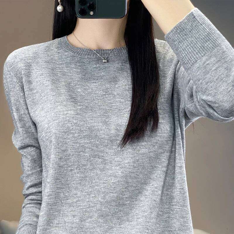 Hot Sales Autumn Women's Pullover Cashmere Knitted Sweater Chic Tops Spring Fine Wool Thin Jumper Casual O-Neck Women Shirt Z260313