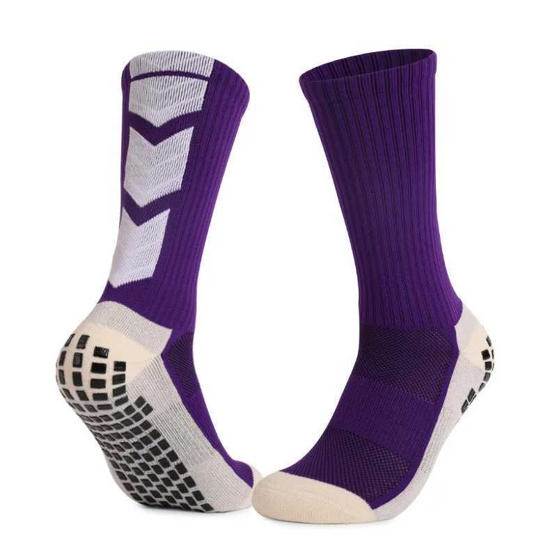 Versatile Daily Football Socks Mid Calf Arrow Style Sweat Absorbent Deodorant Non Slip Silicone Socks D260313