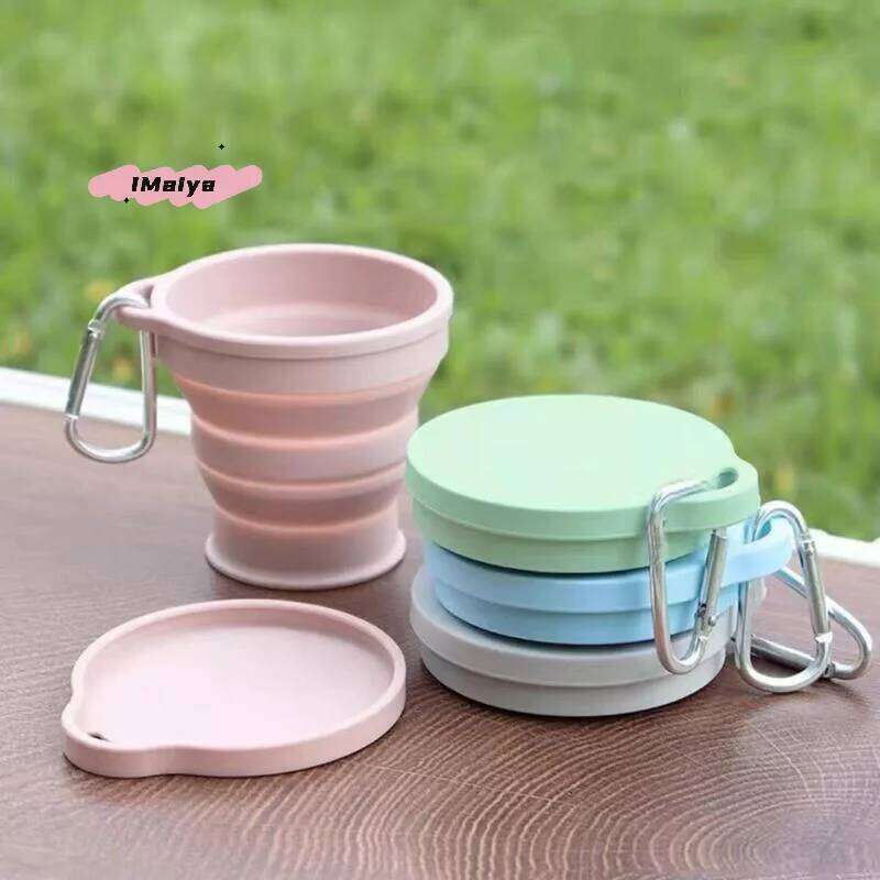 Heat Resistant Folding Silicone Mug Soft Rubber Drinking Cup for Travel Camping - Portable Water Cups Z260314