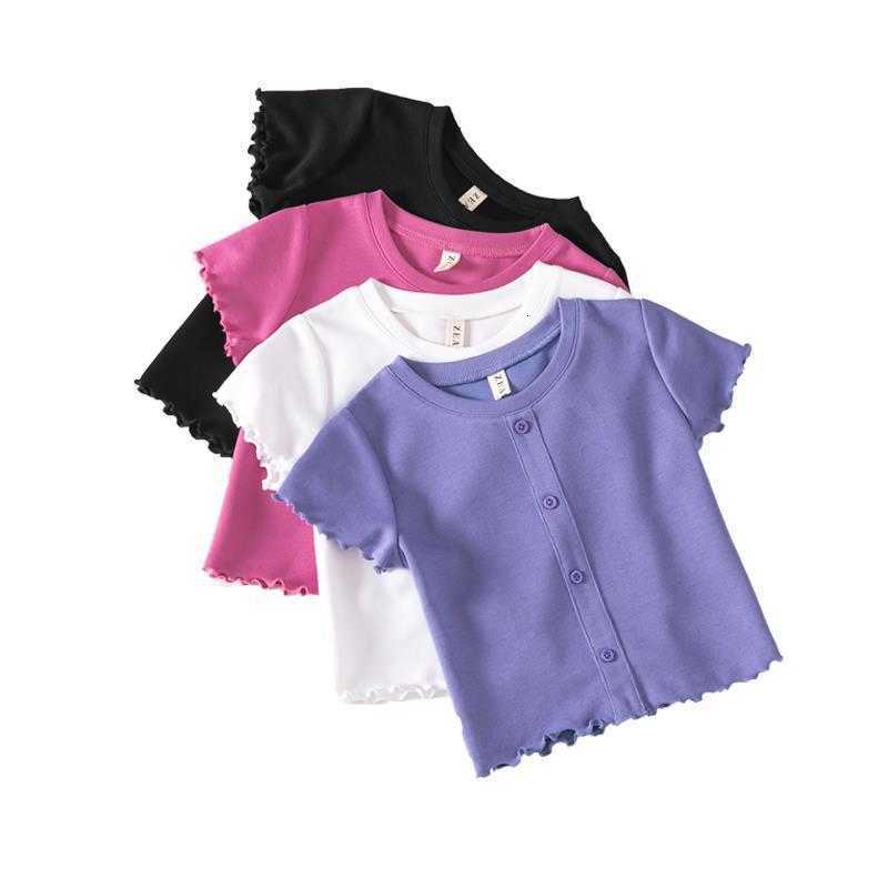 T-shirts Girls' short-sleeve t-shirt children's thin stylish short-sleeve tee for older girls sweat-absorbent and breathable