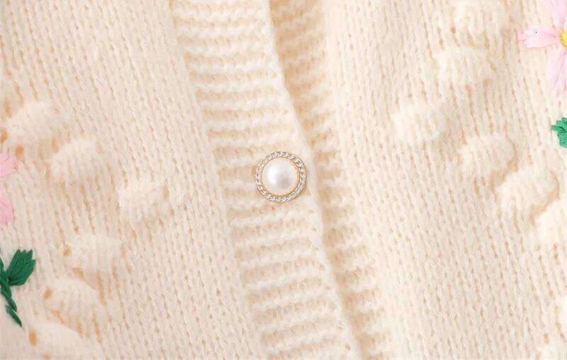 Early Autumn Knitwear Coat Spring Fall New Cardigans Design Embroidered Lazy Sweater For Women Thicken Warm Tops Cardigan Femme Z260313