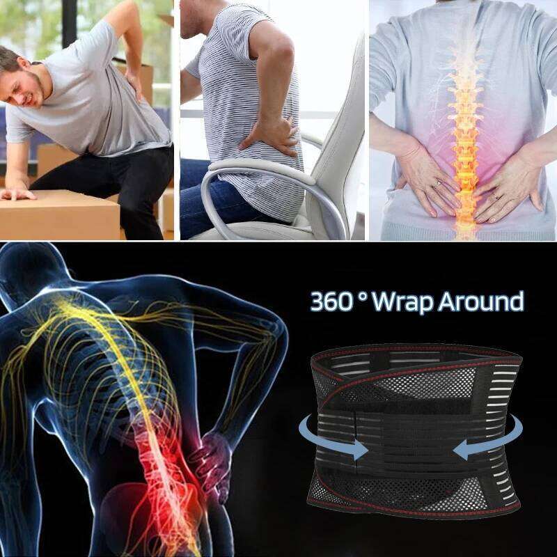 Lower Brace Lightweight Breathable Lumbar Support Belt for Men/Women Sciatica Back Pain Relief Waist 26Y0313