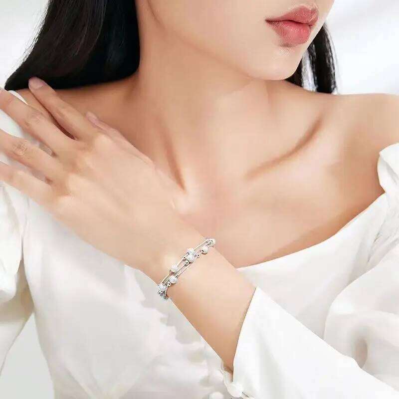 Luxury 925 Sterling Silver Lucky Bead Bracelets Woman Original Multi-layer Charm Bracelet Elegant Party Jewelry Gifts Z260313