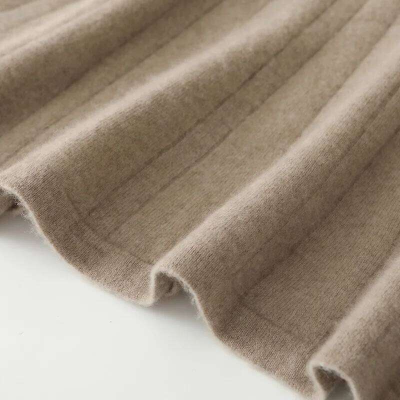 Autumn Winter Women's Long-sleeved 100% Merino Wool Soft Round Neck Cashmere Sweater Dress Temperament Fishtail Skirt Z260314