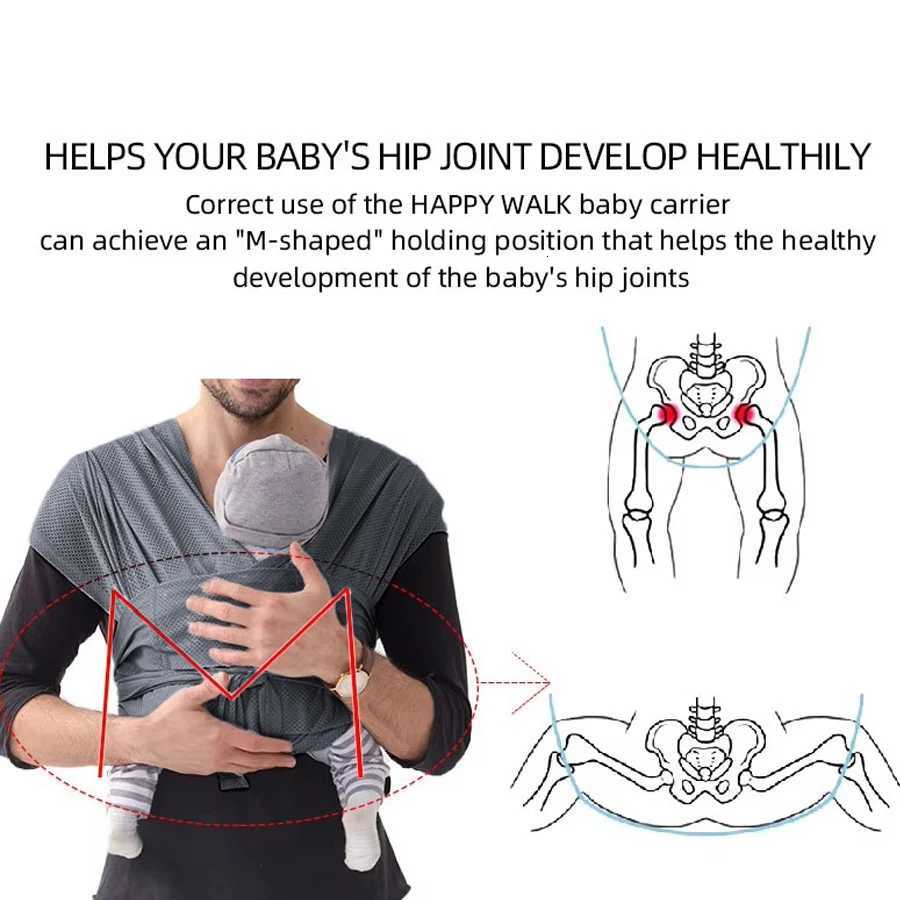 Adjustable Baby Carrier with Breathable Cotton And Mesh Fabric for Both Mother And Baby Comfortable Soft Babywearing Wrap X260313