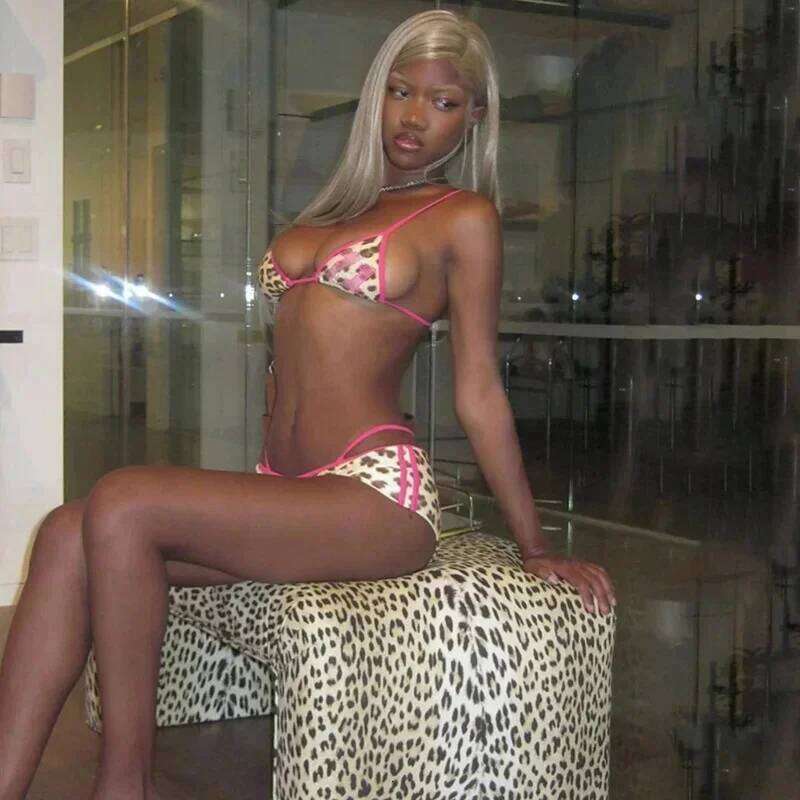 Sexy Leopard Printed 3 Pieces Swimwear Y2K Color Contrast Summer Beach Vacation Swimsuit Women Shorts 2024 Female Bikini Set Y260303