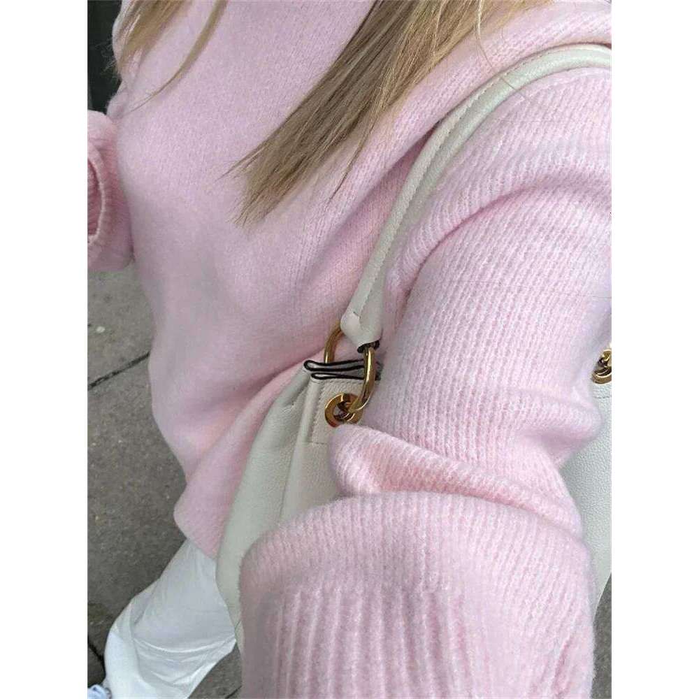 Tossy Pink Knitwear Sweater For Women Long Sleeve Fashion Loose Patchwork Cute Y2k Top Female Knit Elegant Pullover New Z260313