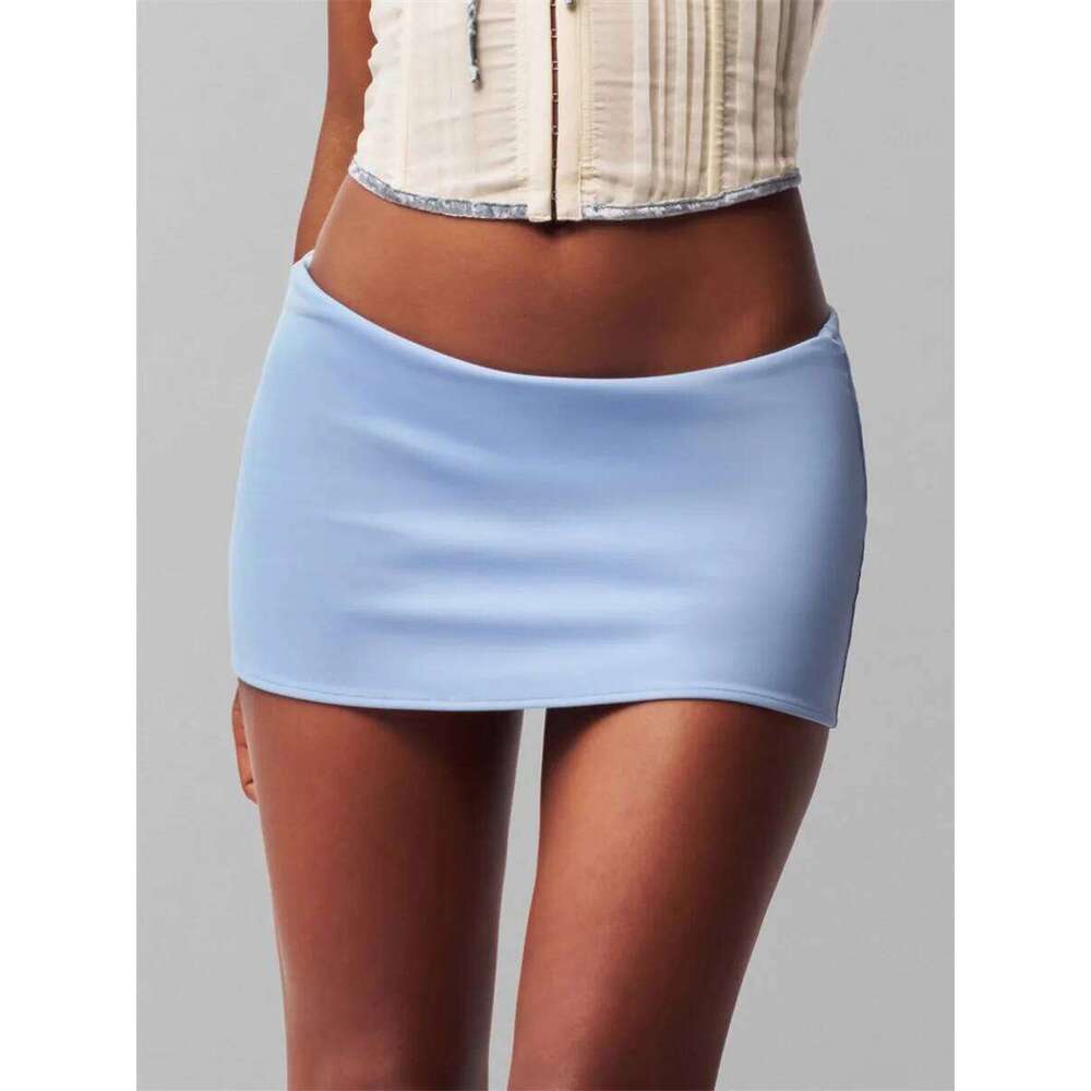 New Womens Fashion Mini Solid Color Low Waist Short Summer Casual Bodycon Skirts Streetwear Hot Sale S-XL Z260314