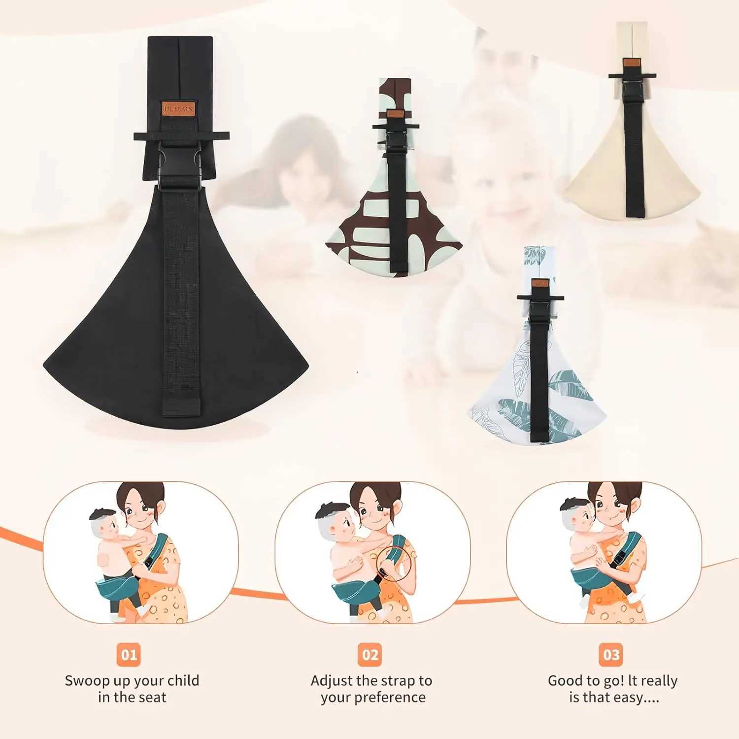 Baby Sling CarrierBaby SlingToddler CarrierAdjustable and Non-Slip Hip Seat Carriers Carrying 10-30 lbs X260313