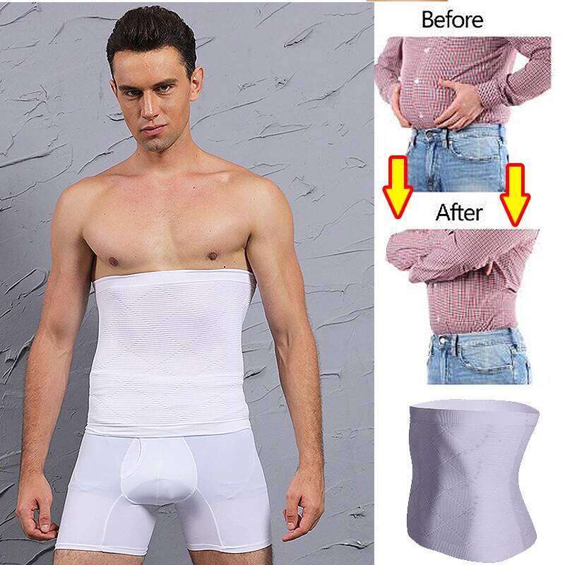 Men Body Shaper Waist Tummy Control Belt Shaping Band Shapewear Belly Fat Slimming abs Workout Compression Girdle 26Y0313