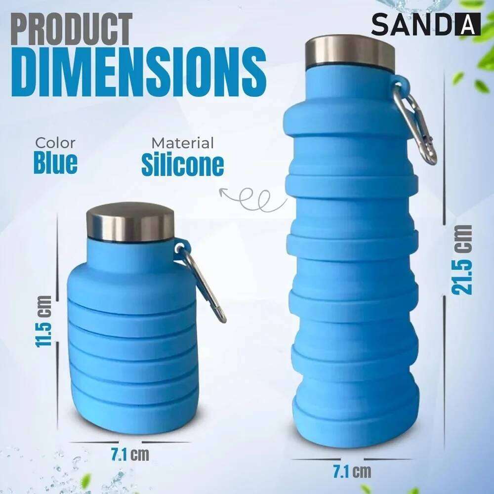 1pc Collapsible Water Bottle, Silicone Foldable Bottles, Reusable BPA Free Portable Hiking Cup for Outdoor Mountaineering Tours Z260313