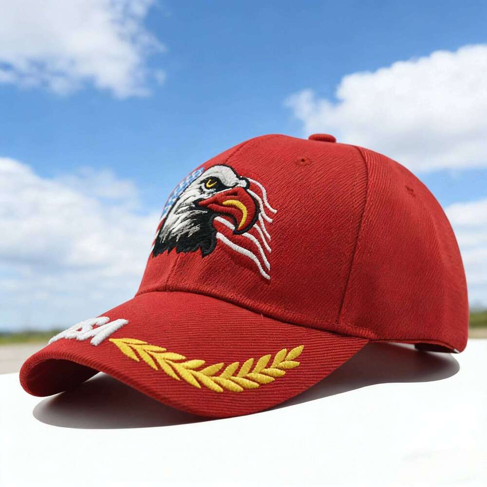 American Flag Eagle Embroidered Baseball Cap Classic Sun Protection Trucker Hat for Women Outdoor Sports Daily Wear Z260314