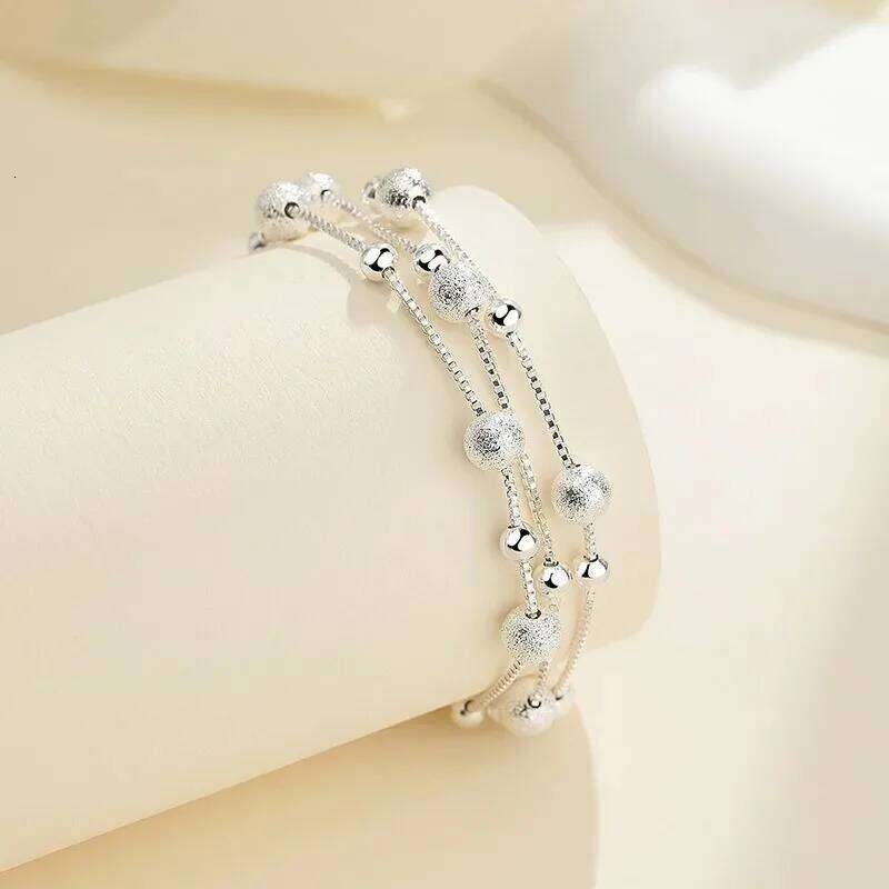 Luxury 925 Sterling Silver Bracelets For Women Vintage Original Multi-layer Bead Charm Bracelet Elegant Party Jewelry Gift Z260313
