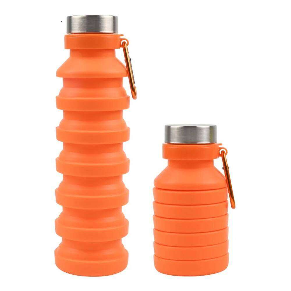 550ML Collapsible Expandable Bottle Hiking Water Silicone Portable Strap Flexible To Carry Z260313