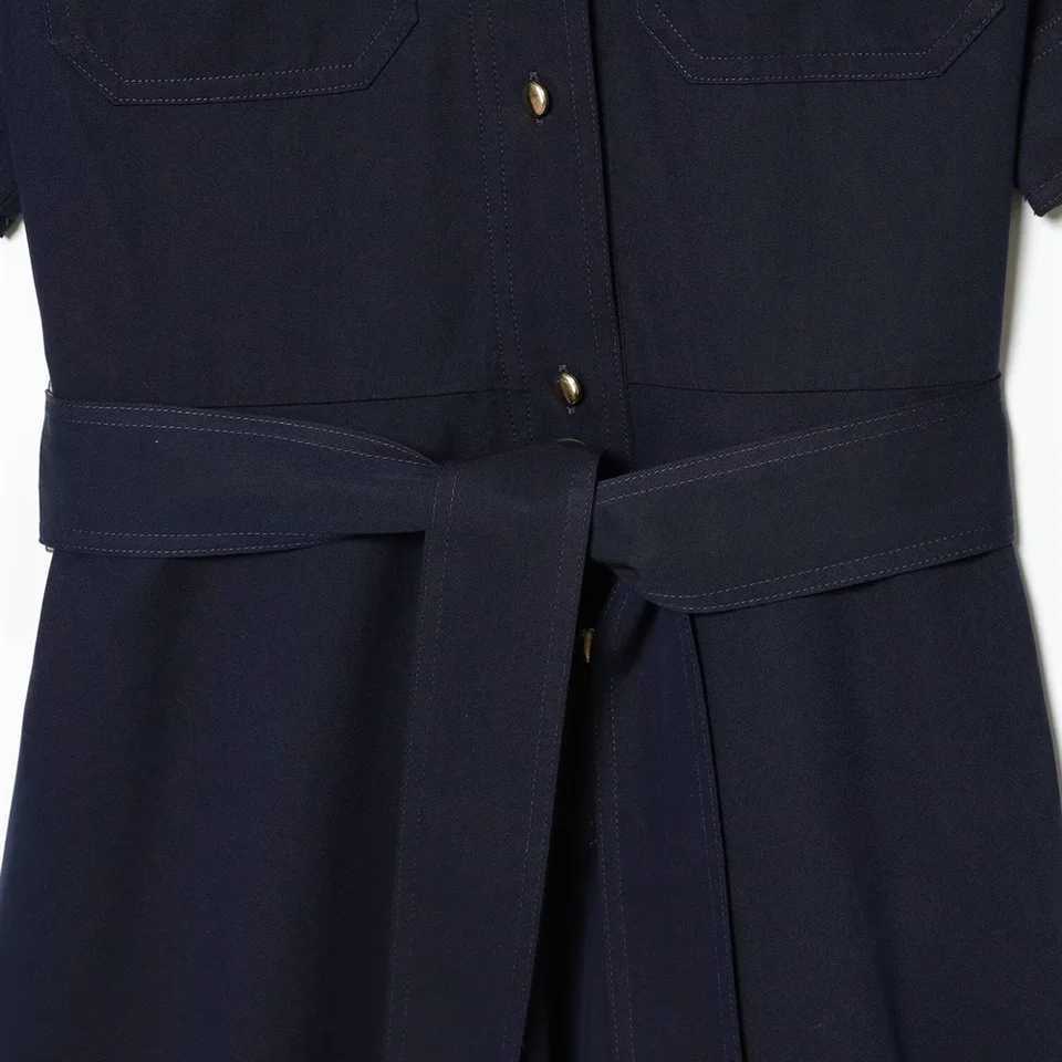 2026 new womens clothing European and American style commuting simple casual fashion short sleeved shirt style dressT260314