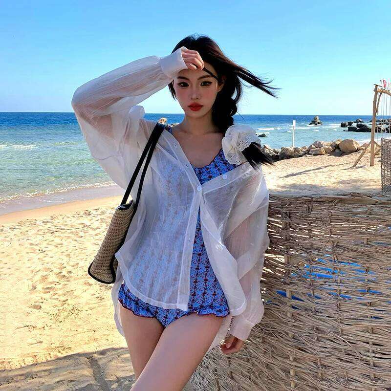 2 Pieces Korean Mankini Women'S Swimwear Beach Wear Swimming Sexy Bikini Swimsuit SetPool Bath 2026 Bathing Suit Beachwear Set 26H0313