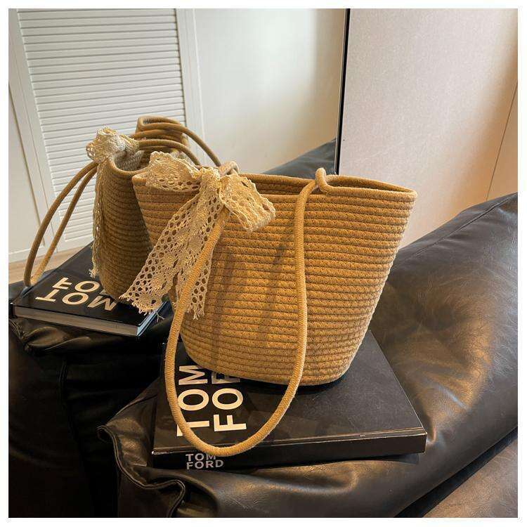 Woven Straw For Women Large Capacity New Fashion Summer Versatile Shoulder Beach Tote Bag