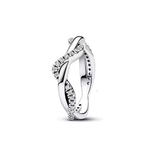 Hot Sell New 925 Silver Stackable Infinite Heart Garland Sawtooth For Women Original Wedding Ring Jewelry Gift H260312