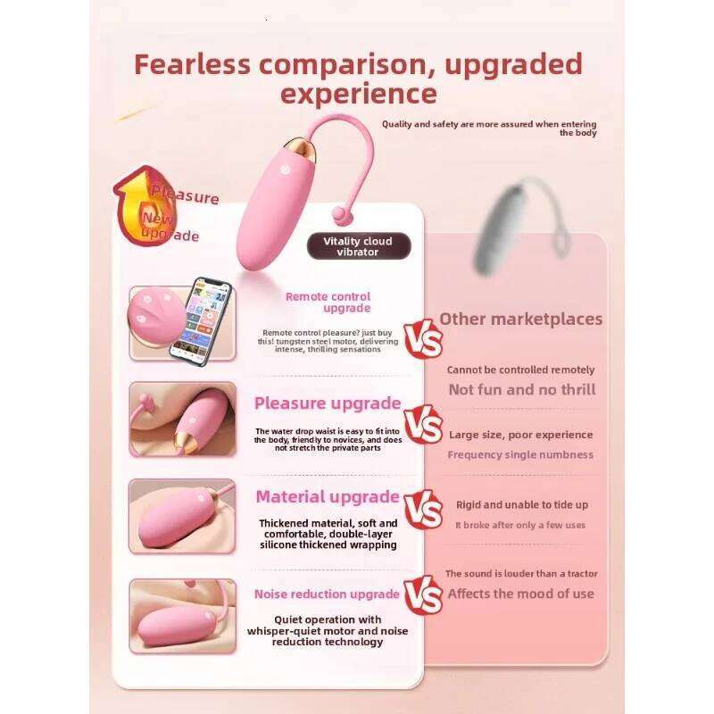 Silent Strong Vibration Female Jumping Egg Outing Wearing Remote Control Masturbator Orgasm Adult Sex Toy 26H0313