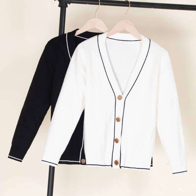 Tricot Knitted Ladies Sweaters Black Cardigan Female Clothing Women's Coat Spring 2025 Blouses Crochet Top Outerwear Cropped Z260314
