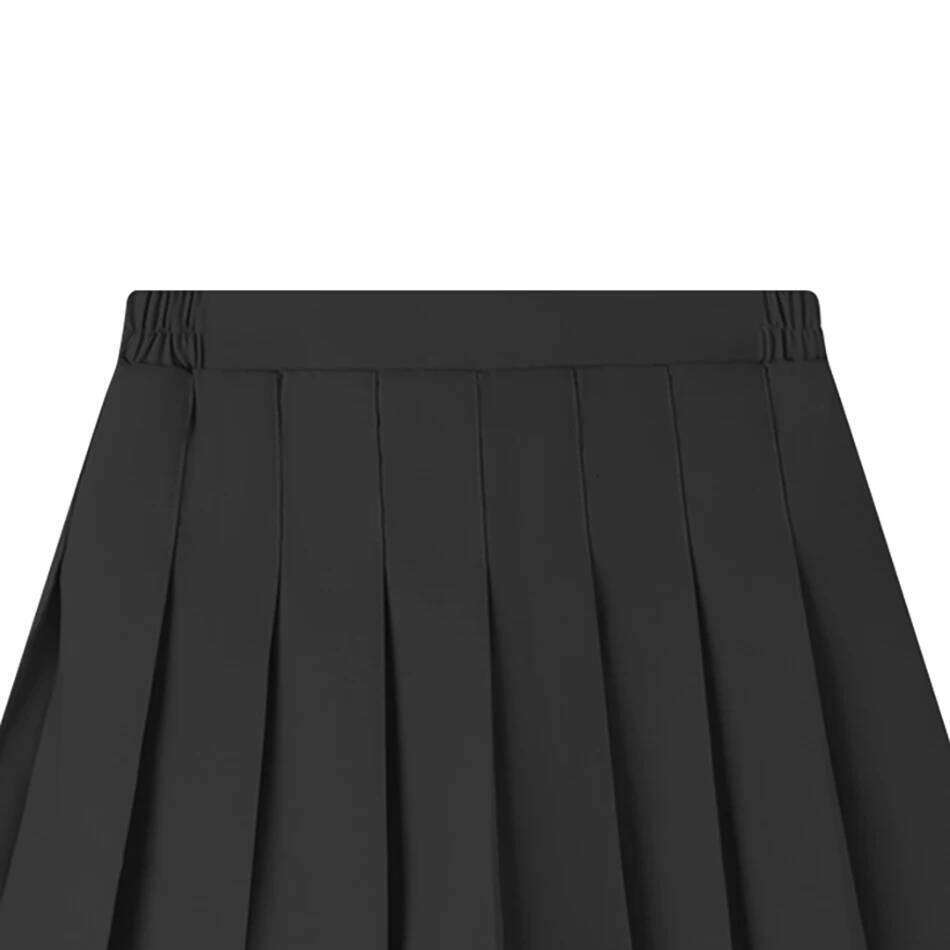 Girls Summer Dress Kids Fashion Solid Color Pleated High A-Line Children Casual Elastic Waist Mini Skirt Bottoms Z260314