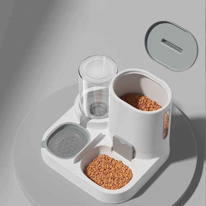 Hot Pet Feeding and Drinking Water Two-in-one Food Smooth Large-Capacity Feeding and Drinking Water Bowl Cat Food Bowl Dog Bowl H260313