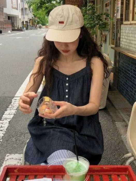 Korean Sle ort Denim Overalls Womens Faionable Summer Dr Vest Dr No Brand Commute Sle 00 Other MaterialT260314