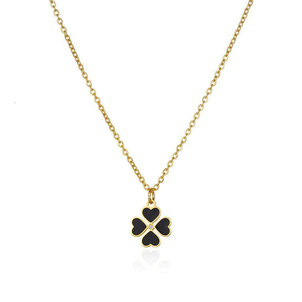 Stainless Steel Luck Cr Silver Color And Gold Plated Fashion Trend Pendant Necklace Jewelry Gift For Women H260312